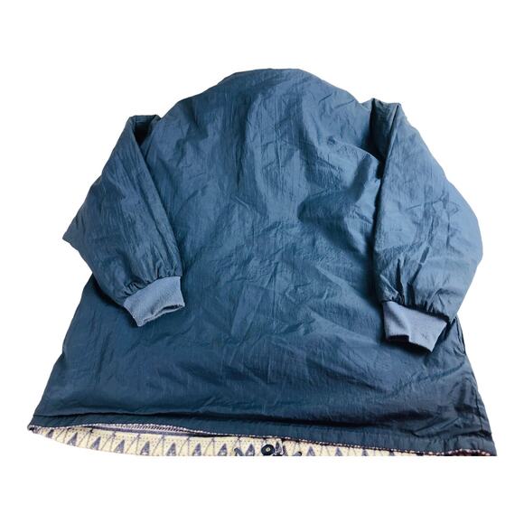 Womens Reversible Coat OSFM Hooded Nordic Fringe Nylon Water Resistant Jacket - Picture 16 of 16